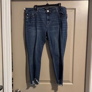 Liverpool Deep Indigo Cropped Jeans